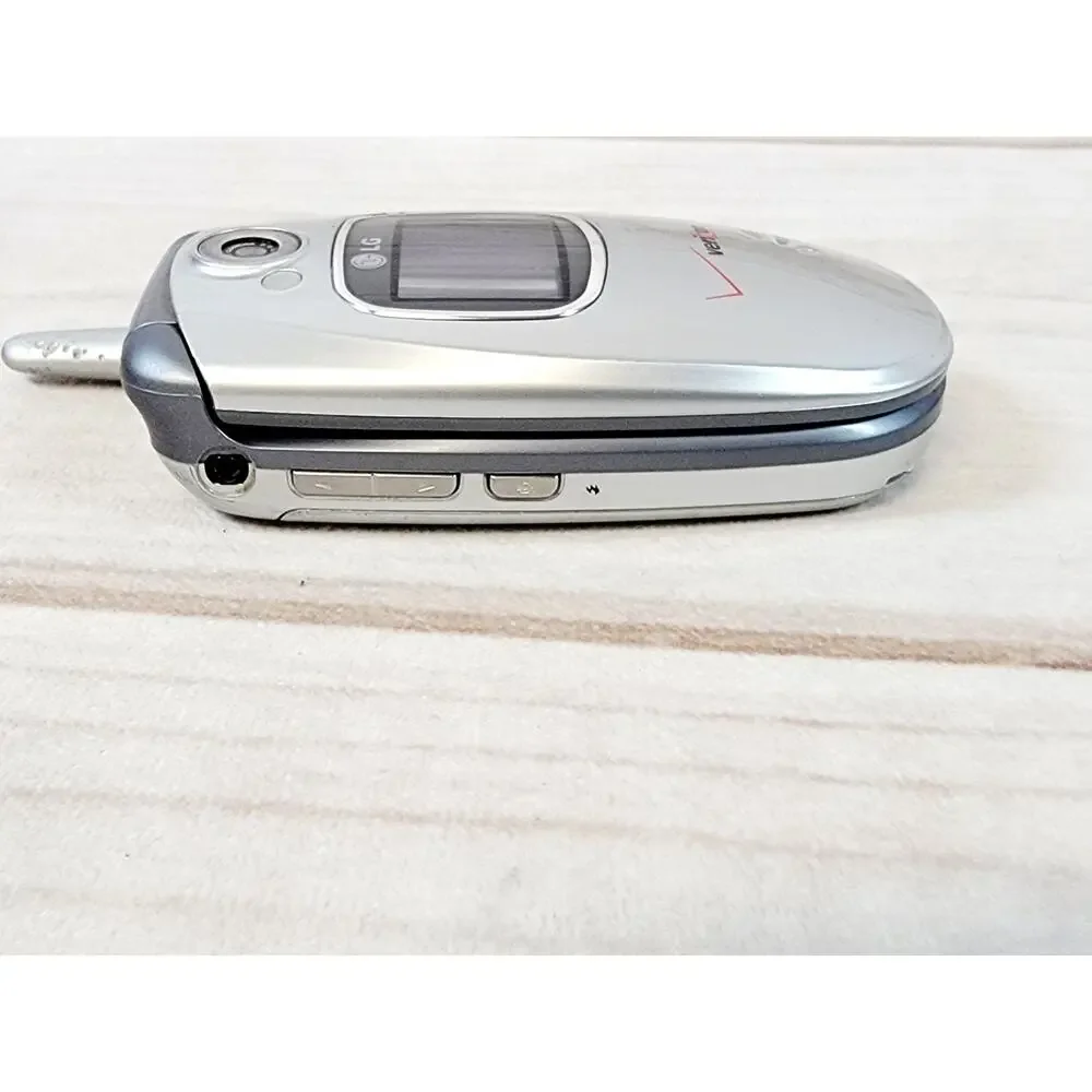 LG VX5300 - VERIZON Grey And Silver Flip Phone Cell Phone Untested